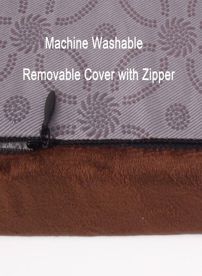 Augld 2 Pack Washable Stool Cushion for Saddle Stool Non-Slip Rectangle Padded Bar Stool Cover 9.5"x18" Coffee - Image 4